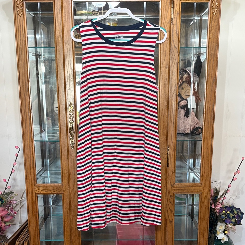 Patriotic Striped Sleeveless Dress
